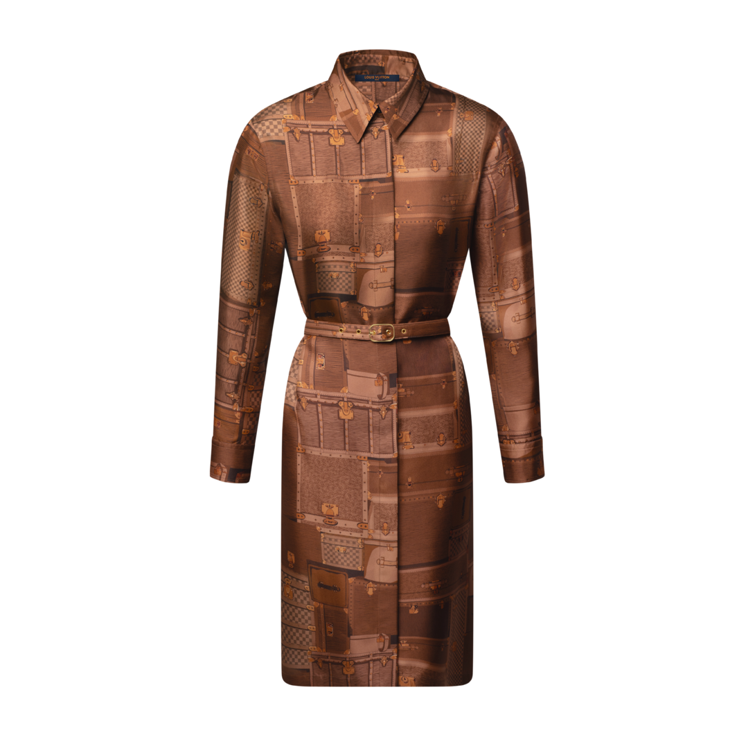 Trunk Print Shirt Dress - Discontinued Product | LOUIS VUITTON ®